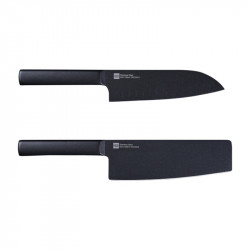 Huohou 2-Piece Non-Stick Kitchen Knife Set Handmade Knive Kit Covered...